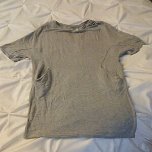 Stylish Gray T-Shirt Dress With Pockets